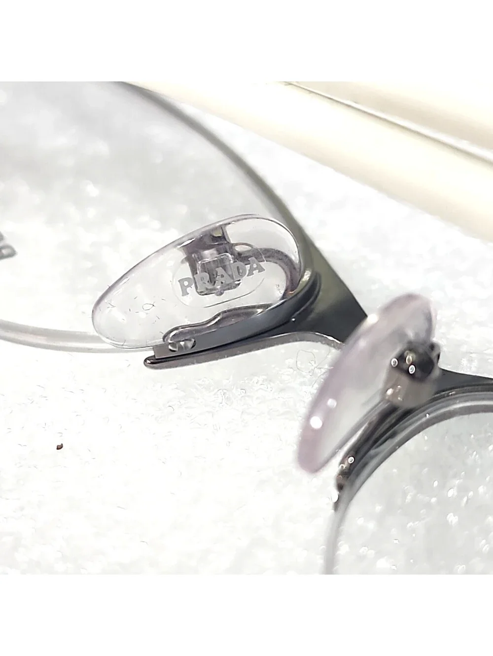 PRADA VPR54P LAR 101 Sm White Oval Cat Eyes Eyeglasses 51-17 135 Box Case